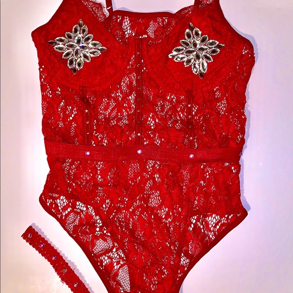 Handcrafted Red Lingerie Set